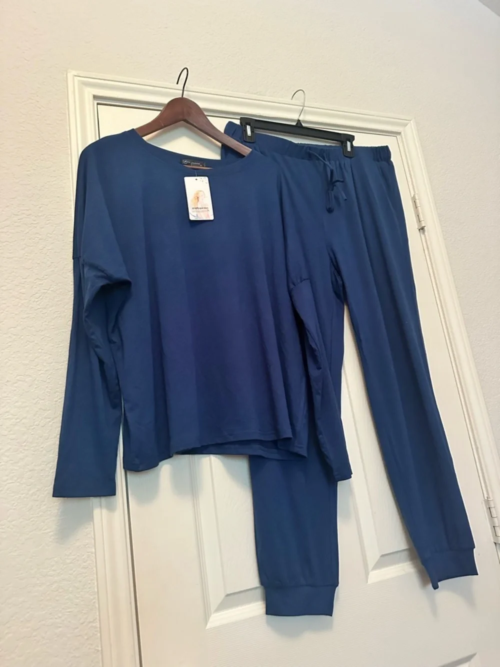 NWT PrettyGarden Navy Blue 2-Piece Lounge Set - Size XL